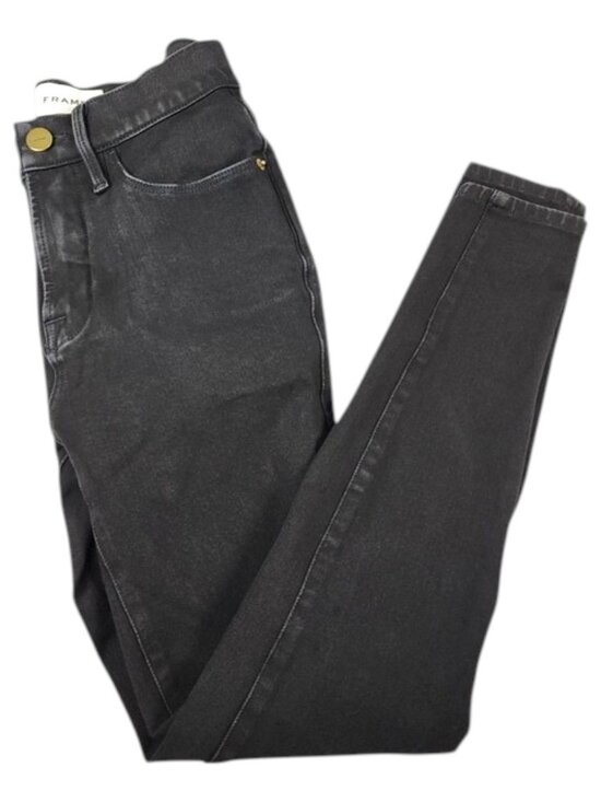 Frame Denim Denim - FRAME Le High Skinny Jeans Black High Rise Ankle Stretch Size 25